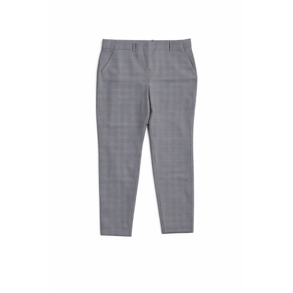 Simply Vera Vera Wang Gray Check Dress Pants Womens XXL Slim Ankle Career Work